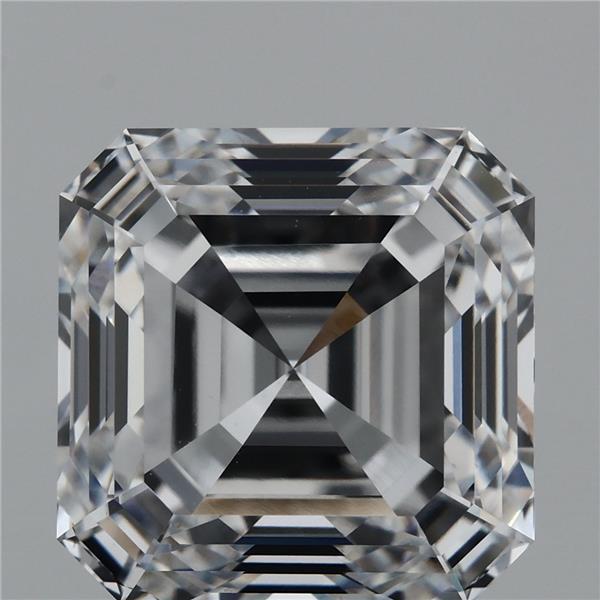 7.01 Carat Asscher Lab Grown Diamond, Excellent Polish, D Color, VS1 Clarity
