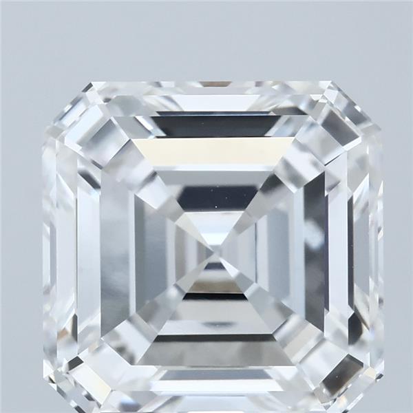 7.07 Carat Asscher Lab Grown Diamond, Excellent Polish, E Color, VVS2 Clarity
