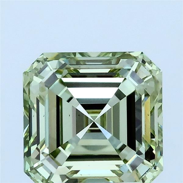 2.12 Carat Asscher Lab Grown Diamond, Fancy Intense Green Color, VS2 Clarity