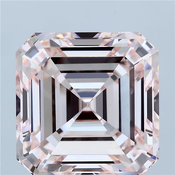 16.04 Carat Asscher Lab Grown Diamond, Fancy Pink Color, VVS2 Clarity