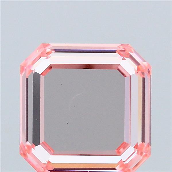 2.07 Carat Asscher Lab Grown Diamond, Fancy Pink Color, VS1 Clarity