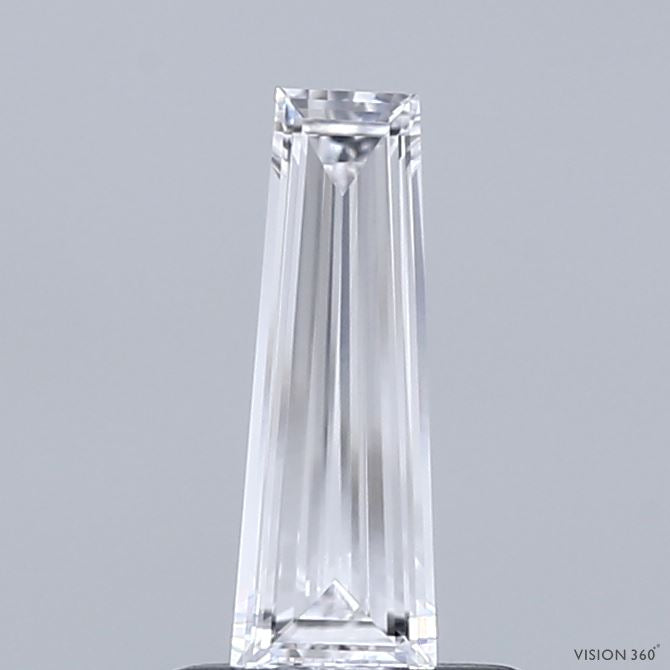 0.44 Carat Baguette Lab Grown Diamond, Excellent Polish, D Color, VVS2 Clarity
