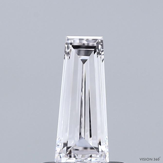0.51 Carat Baguette Lab Grown Diamond, Excellent Polish, G Color, VVS2 Clarity