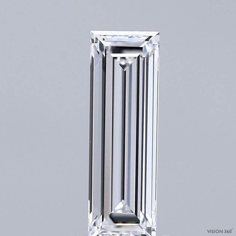 0.93 Carat Baguette Lab Grown Diamond, Excellent Polish, E Color, VS1 Clarity