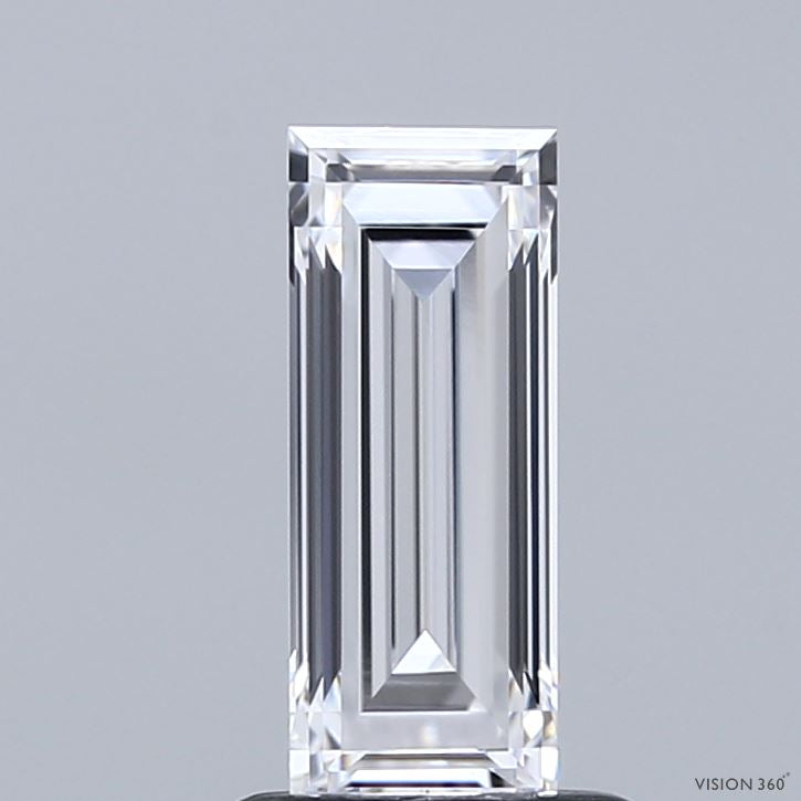 1.03 Carat Baguette Lab Grown Diamond, Excellent Polish, D Color, VVS1 Clarity