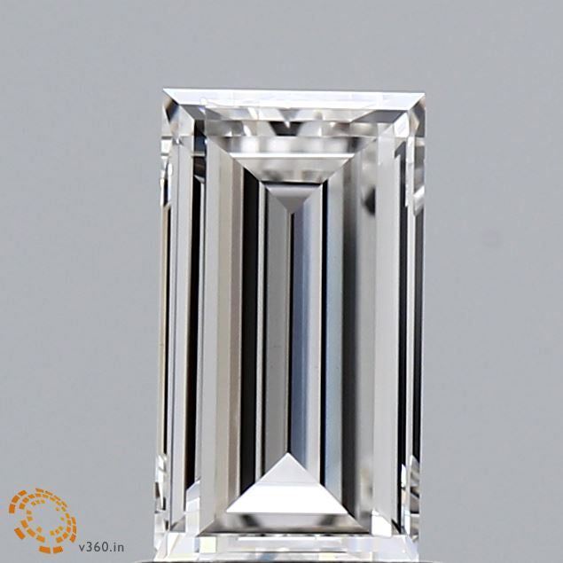 1.04 Carat Baguette Lab Grown Diamond, Excellent Polish, F Color, VVS2 Clarity