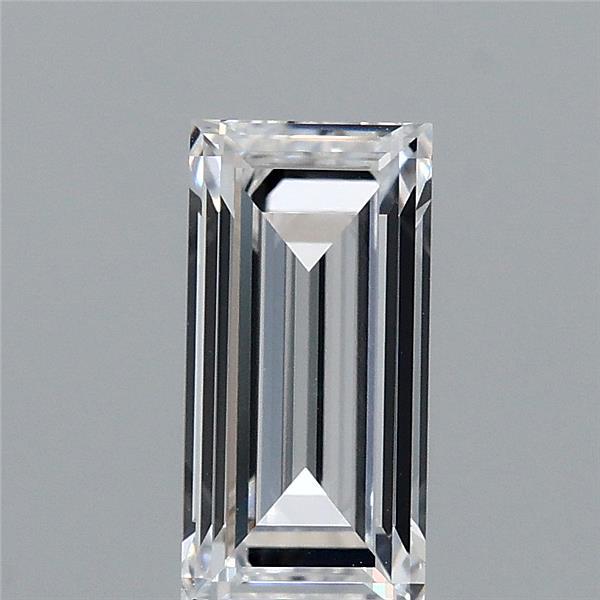 1.06 Carat Baguette Lab Grown Diamond, Excellent Polish, D Color, VVS2 Clarity