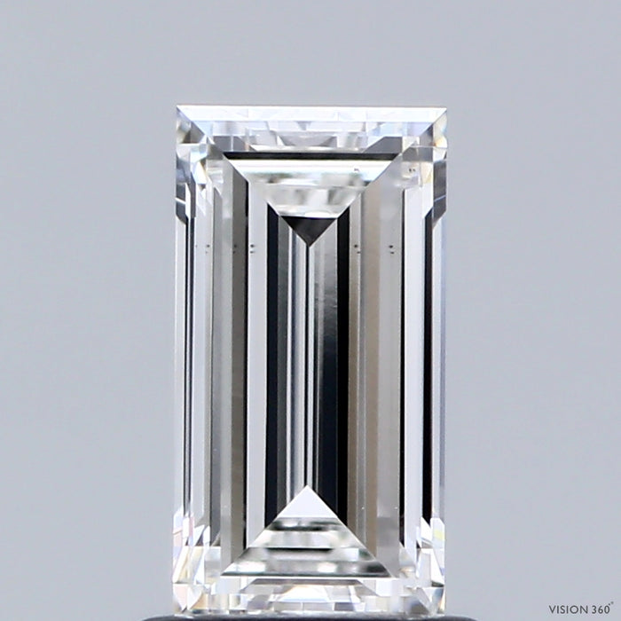 1.07 Carat Baguette Lab Grown Diamond, Excellent Polish, E Color, VS1 Clarity