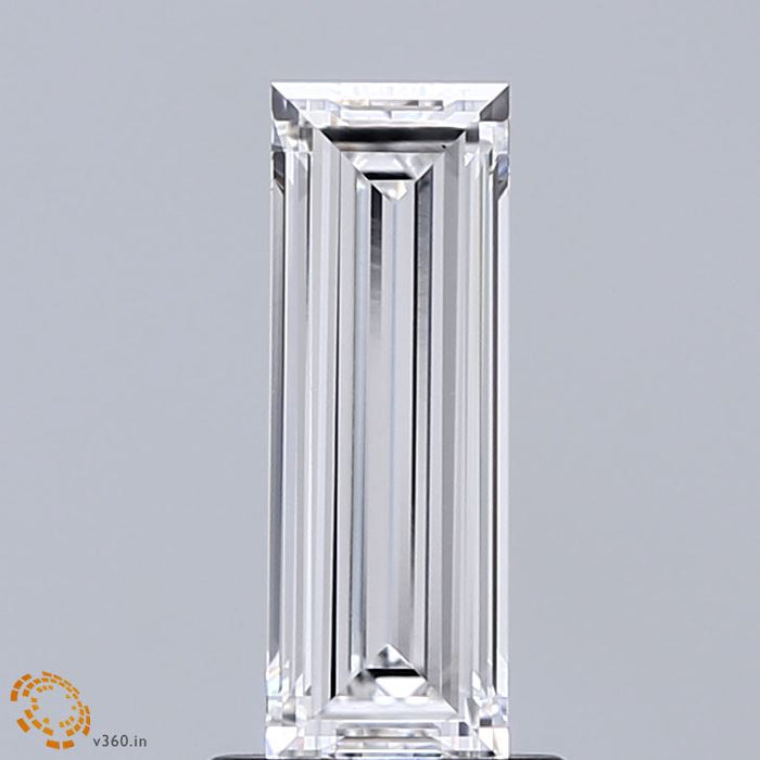 1.07 Carat Baguette Lab Grown Diamond, Excellent Polish, E Color, VS1 Clarity