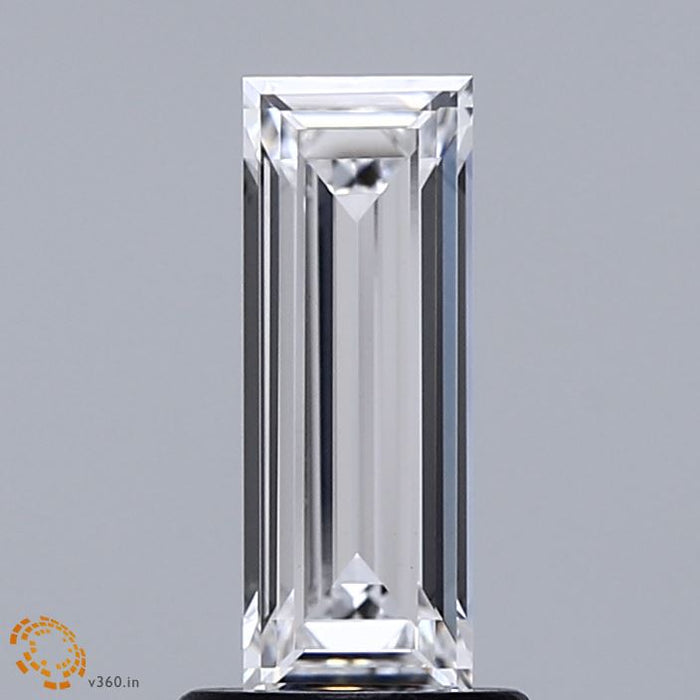 1.07 Carat Baguette Lab Grown Diamond, Excellent Polish, E Color, VVS2 Clarity
