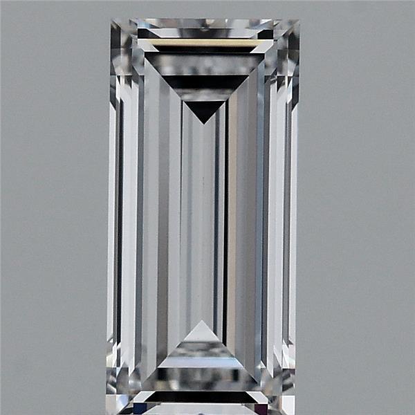 1.08 Carat Baguette Lab Grown Diamond, Excellent Polish, D Color, VVS2 Clarity