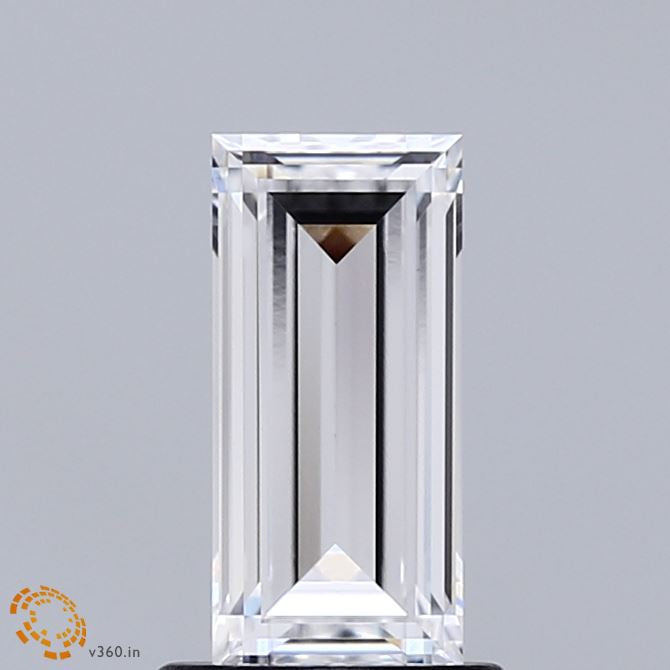 1.09 Carat Baguette Lab Grown Diamond, Excellent Polish, D Color, VVS2 Clarity