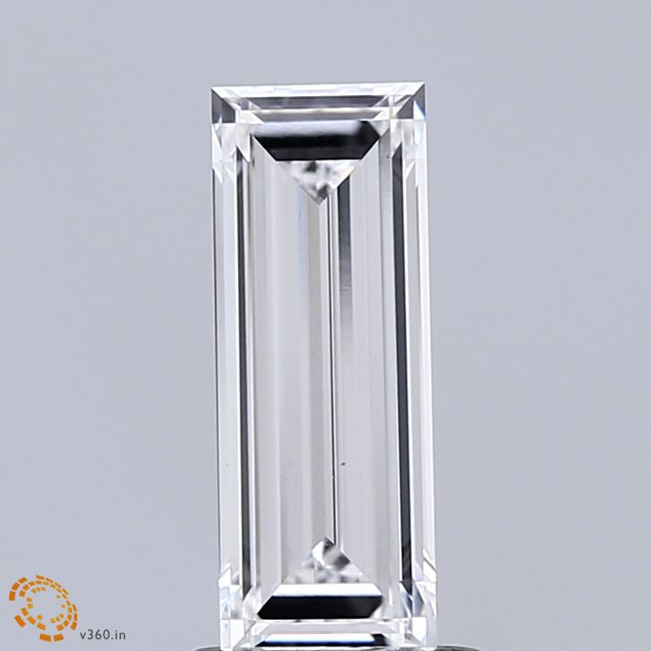 1.11 Carat Baguette Lab Grown Diamond, Excellent Polish, D Color, VS1 Clarity