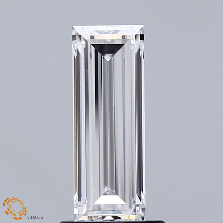 1.21 Carat Baguette Lab Grown Diamond, Excellent Polish, E Color, VS1 Clarity