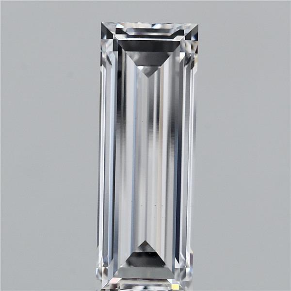 2.99 Carat Baguette Lab Grown Diamond, Excellent Polish, D Color, VS1 Clarity