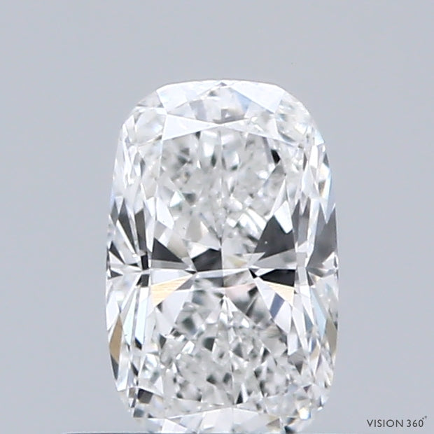0.49 Carat Cushion Lab Grown Diamond, Very Good Polish, E Color, VS1 Clarity