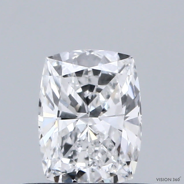 0.50 Carat Cushion Lab Grown Diamond, Very Good Polish, D Color, VVS1 Clarity