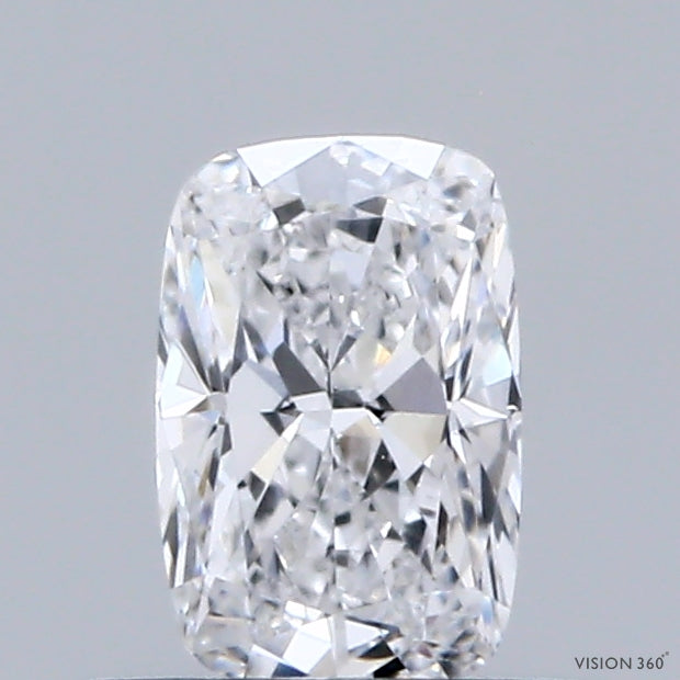 0.51 Carat Cushion Lab Grown Diamond, Very Good Polish, D Color, VS1 Clarity