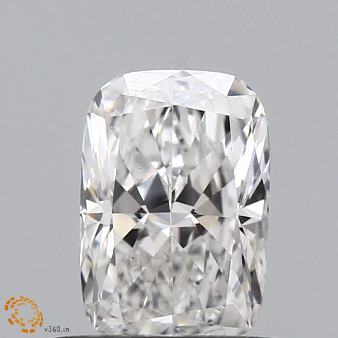 0.59 Carat Cushion Lab Grown Diamond, Very Good Polish, E Color, VS1 Clarity