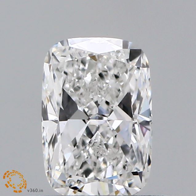 0.66 Carat Cushion Lab Grown Diamond, Excellent Polish, E Color, VS1 Clarity