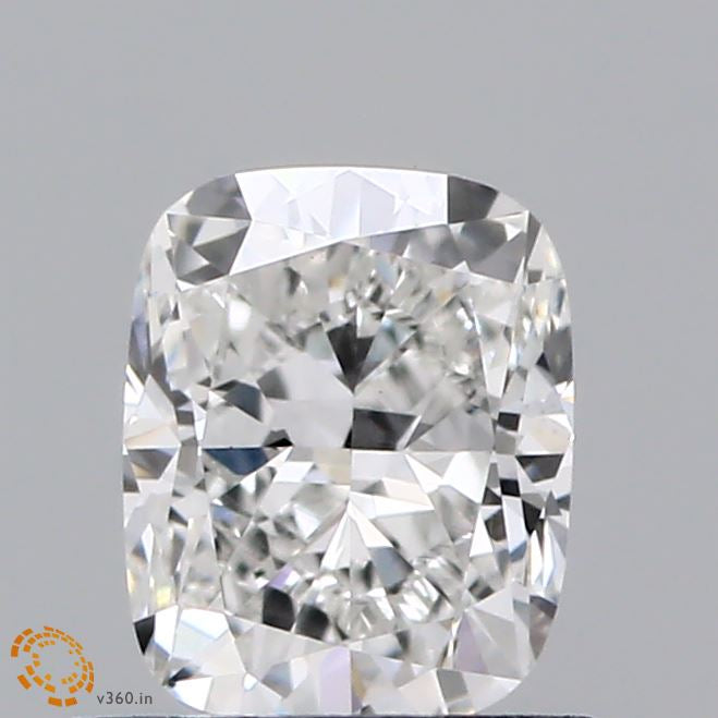0.82 Carat Cushion Lab Grown Diamond, Excellent Polish, F Color, VVS2 Clarity
