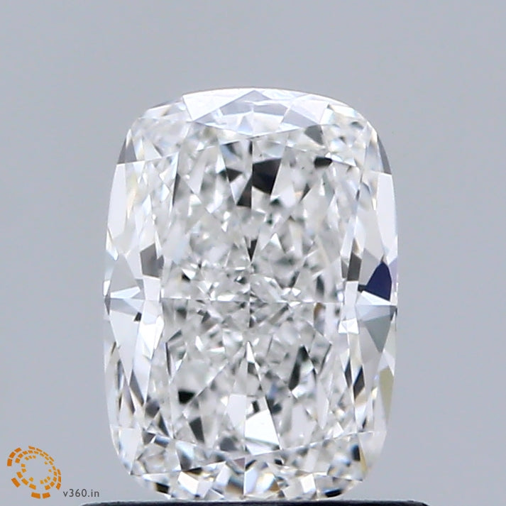0.94 Carat Cushion Lab Grown Diamond, Excellent Polish, E Color, VS2 Clarity