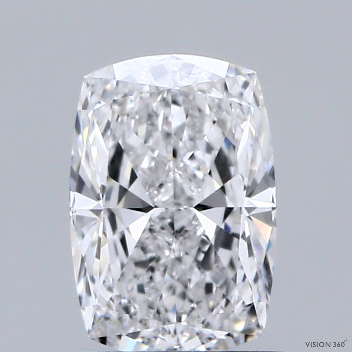 1.01 Carat Cushion Lab Grown Diamond, Excellent Polish, D Color, VVS1 Clarity
