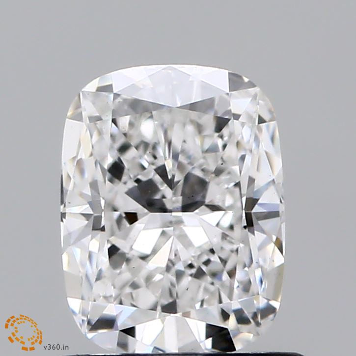 1.05 Carat Cushion Lab Grown Diamond, Excellent Polish, D Color, VS1 Clarity