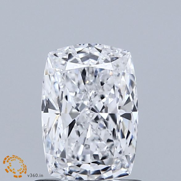 1.05 Carat Cushion Lab Grown Diamond, Excellent Polish, D Color, VVS2 Clarity