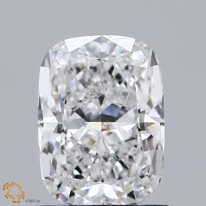 1.06 Carat Cushion Lab Grown Diamond, Excellent Polish, D Color, VS1 Clarity