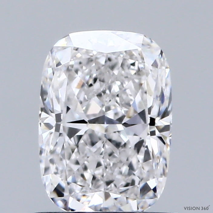1.06 Carat Cushion Lab Grown Diamond, Excellent Polish, E Color, VVS2 Clarity