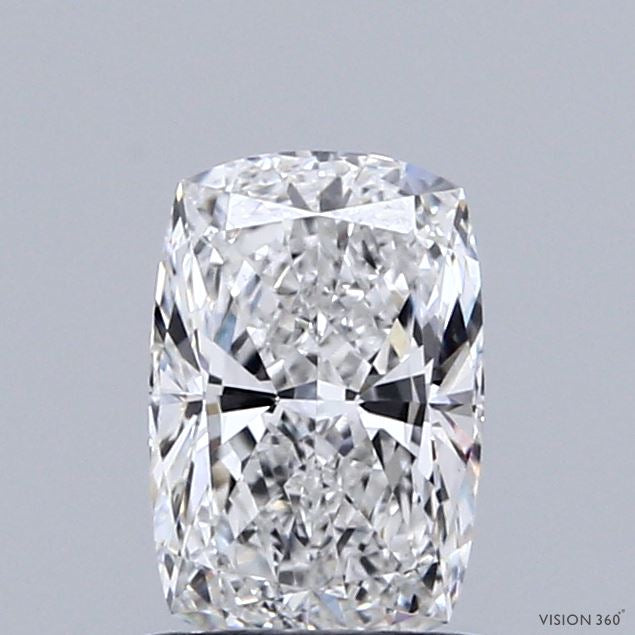 1.06 Carat Cushion Lab Grown Diamond, Excellent Polish, E Color, VVS2 Clarity