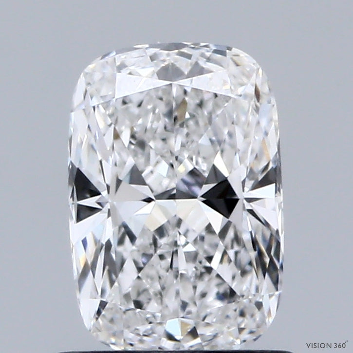 1.07 Carat Cushion Lab Grown Diamond, Excellent Polish, E Color, VVS1 Clarity