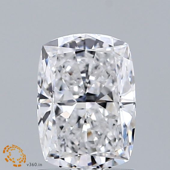 1.16 Carat Cushion Lab Grown Diamond, Excellent Polish, D Color, VVS2 Clarity