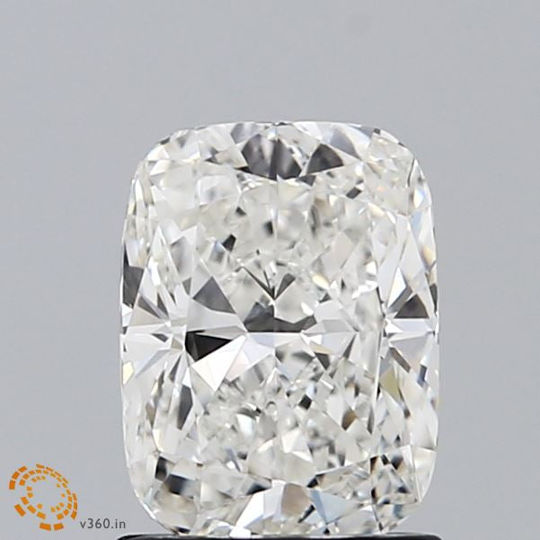 1.43 Carat Cushion Lab Grown Diamond, Excellent Polish, F Color, VVS2 Clarity