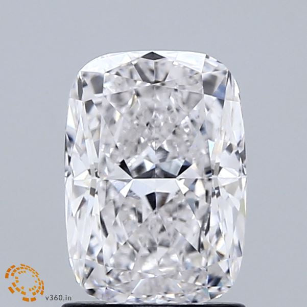 1.50 Carat Cushion Lab Grown Diamond, Excellent Polish, F Color, VVS2 Clarity