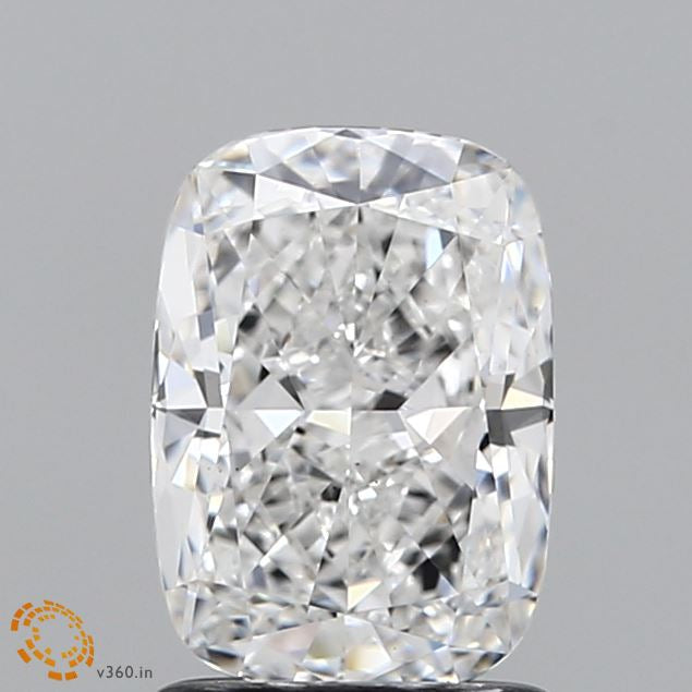 1.50 Carat Cushion Lab Grown Diamond, Very Good Cut, F Color, VS2 Clarity