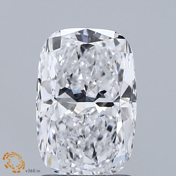 1.51 Carat Cushion Lab Grown Diamond, Excellent Polish, D Color, VS1 Clarity
