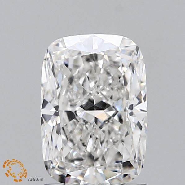 1.51 Carat Cushion Lab Grown Diamond, Excellent Polish, F Color, VVS2 Clarity