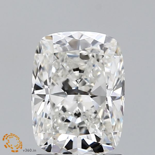 1.53 Carat Cushion Lab Grown Diamond, Excellent Polish, F Color, VVS2 Clarity