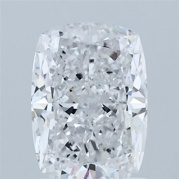 1.55 Carat Cushion Lab Grown Diamond, Excellent Polish, D Color, VVS2 Clarity