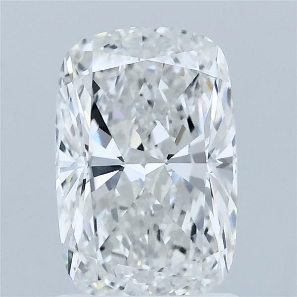 1.55 Carat Cushion Lab Grown Diamond, Excellent Polish, E Color, VVS2 Clarity