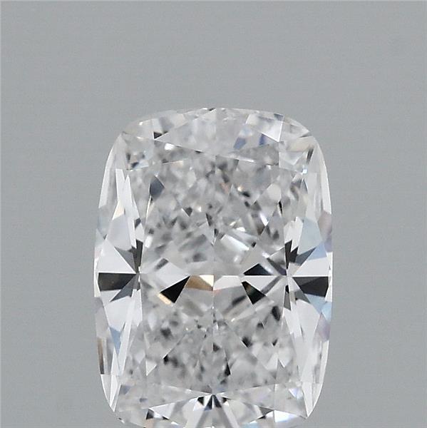 1.56 Carat Cushion Lab Grown Diamond, Excellent Polish, D Color, VVS2 Clarity