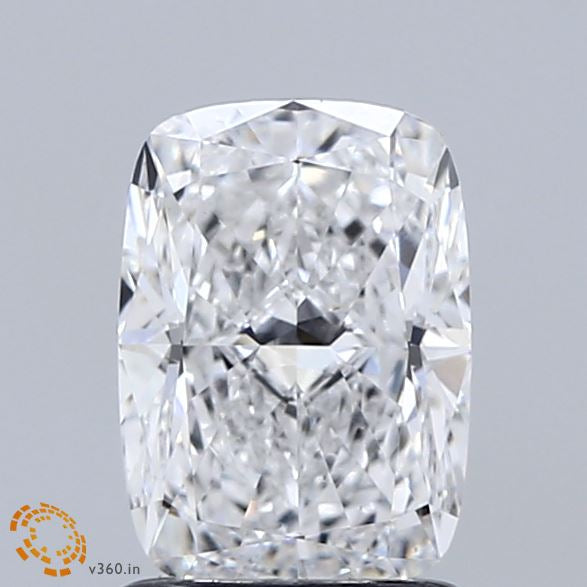 1.56 Carat Cushion Lab Grown Diamond, Excellent Polish, E Color, VS1 Clarity