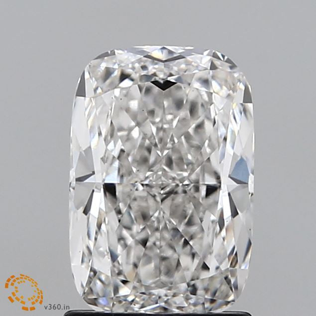1.56 Carat Cushion Lab Grown Diamond, Excellent Polish, F Color, VS1 Clarity