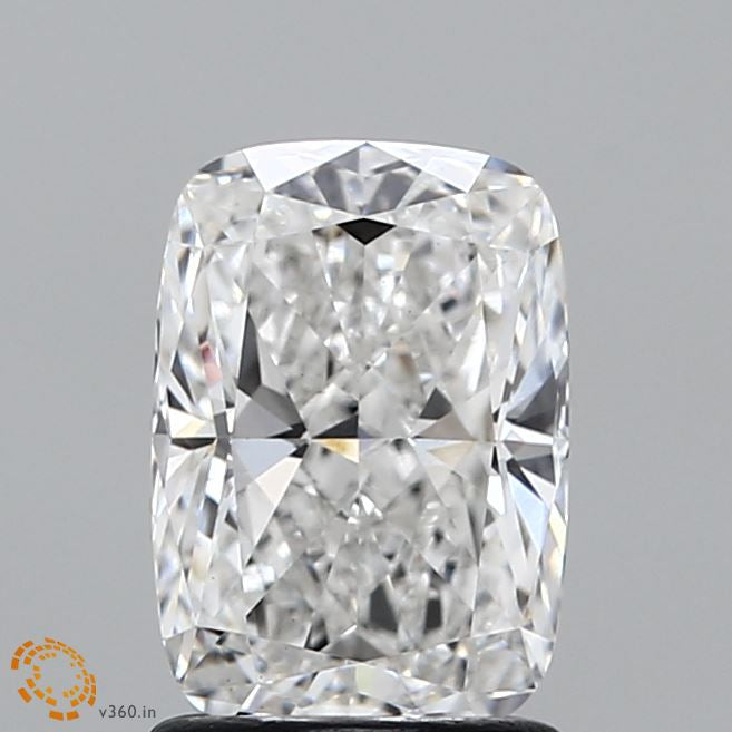 1.57 Carat Cushion Lab Grown Diamond, Excellent Polish, F Color, VS1 Clarity