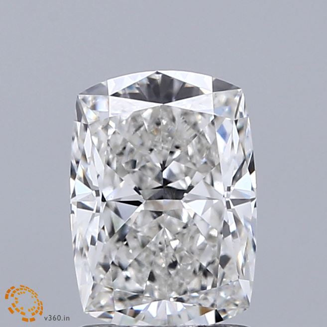 1.57 Carat Cushion Lab Grown Diamond, Excellent Polish, F Color, VS1 Clarity