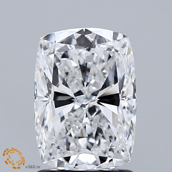 1.60 Carat Cushion Lab Grown Diamond, Excellent Polish, D Color, VVS2 Clarity