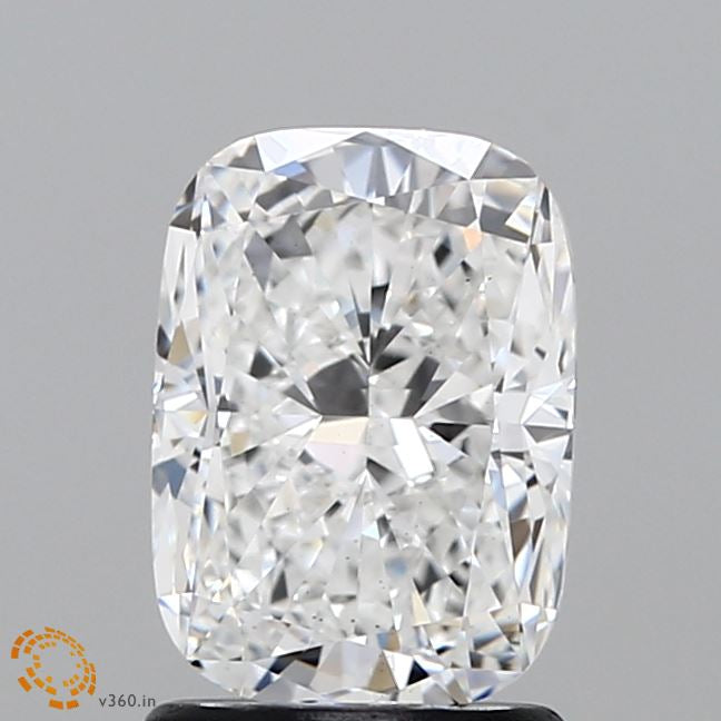 1.61 Carat Cushion Lab Grown Diamond, Excellent Polish, E Color, VS2 Clarity