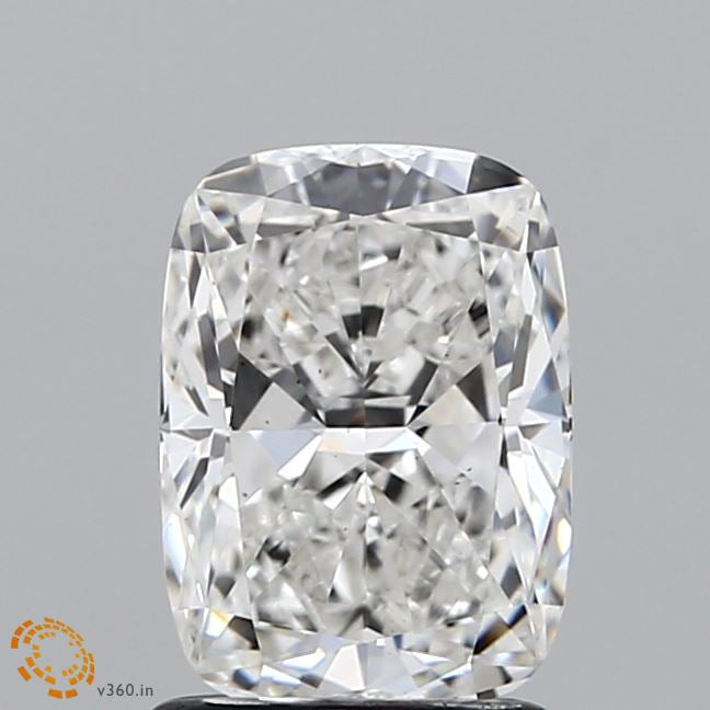1.61 Carat Cushion Lab Grown Diamond, Excellent Polish, F Color, VS2 Clarity
